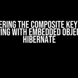 Conquering the Composite Key Beast: Mapping with Embedded Objects in Hibernate