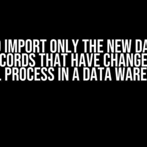 How to Import Only the New Data and New Records that Have Changed Using the ETL Process in a Data Warehouse?