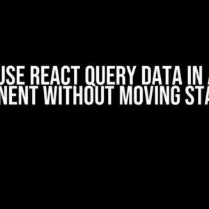 How to use React Query data in another component without moving state up?